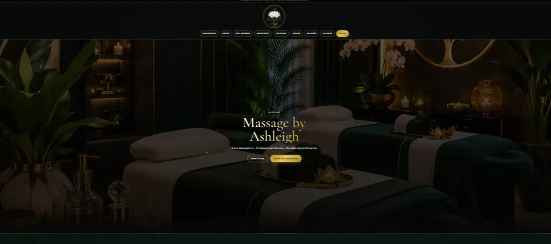 Massage by Ashl mobile website