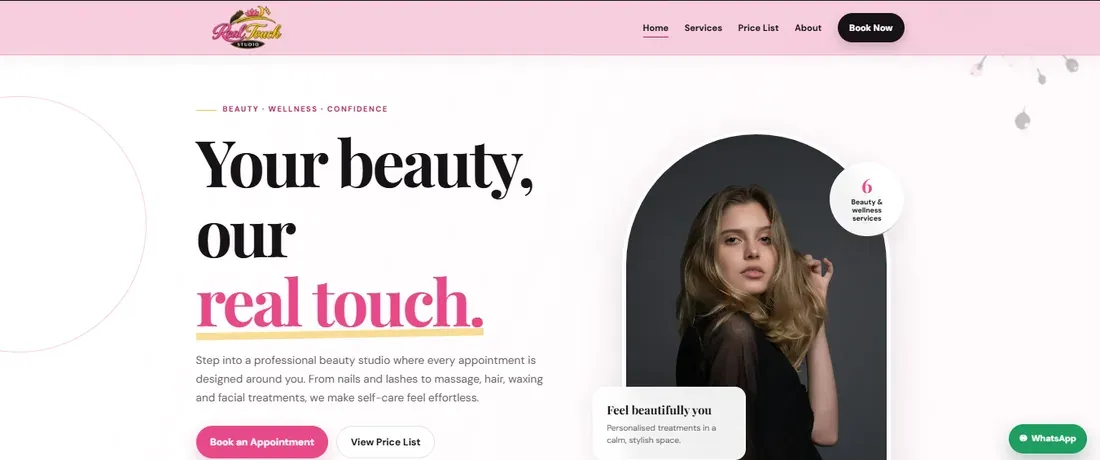 Real Touch Studio website