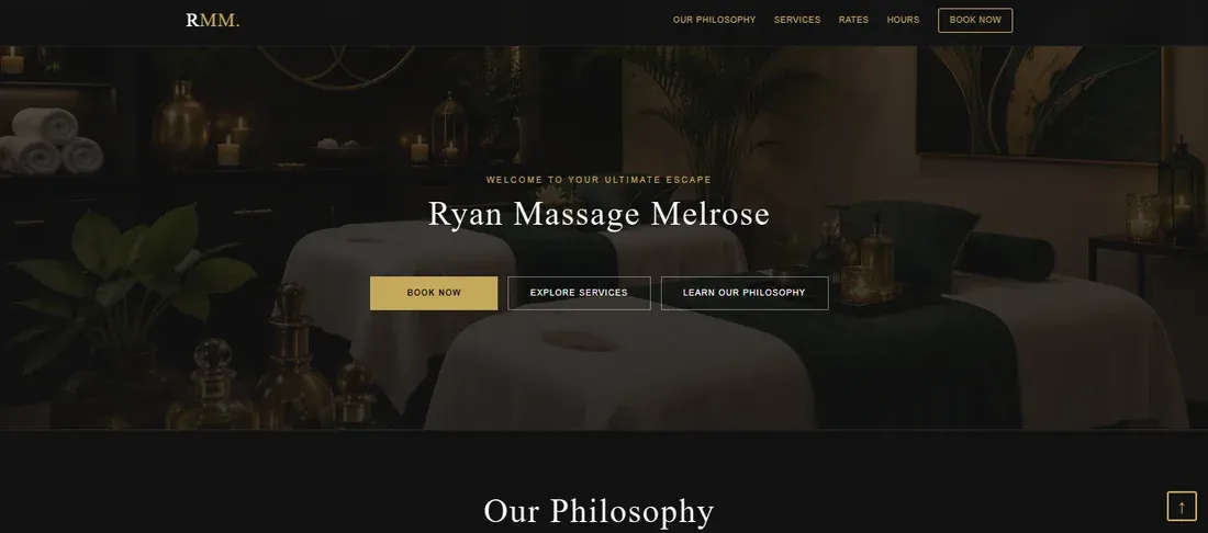 Ryan Massage Melrose mobile website
